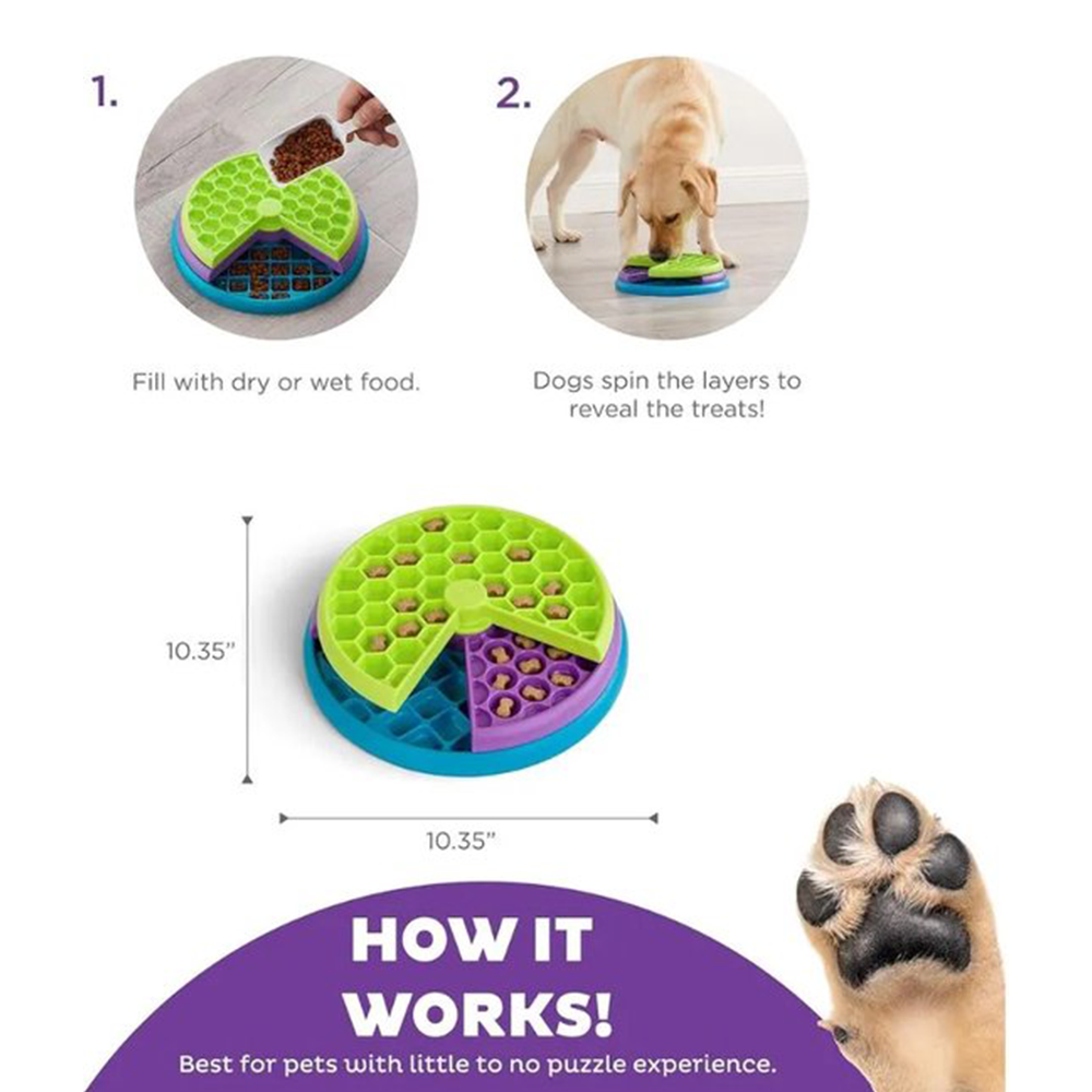 Slow-feeding dog feeder - educational toy