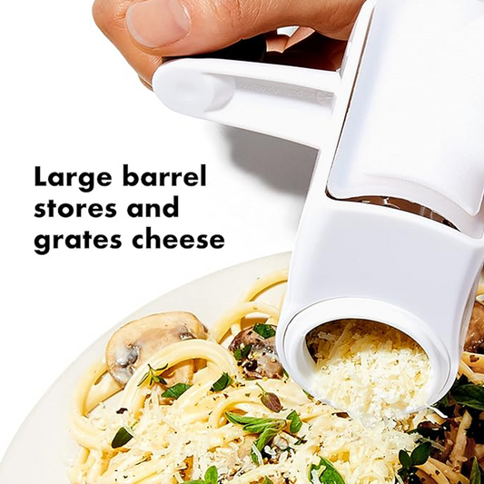 Hand-cranked rotary cheese slicer