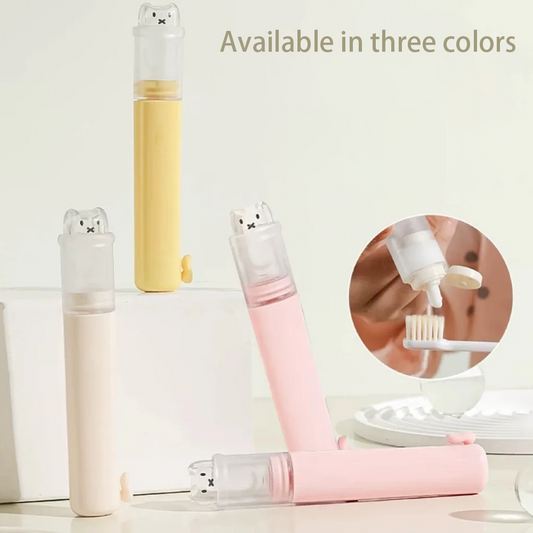 All-in-one travel folding toothbrush