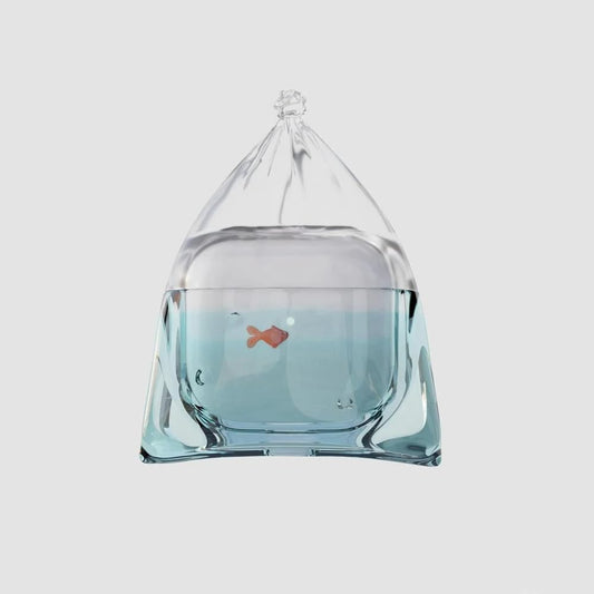 Transparent fish-shaped AirPods protective case