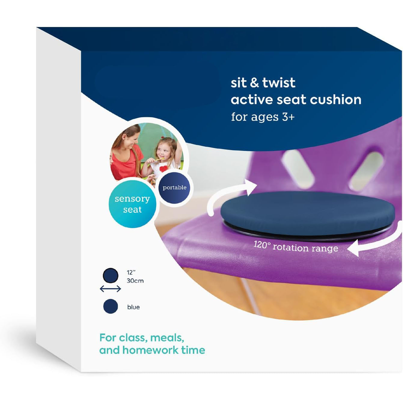 Sit & Twist Active Seat Cushion – 12” Sensory Cushion for Kids
