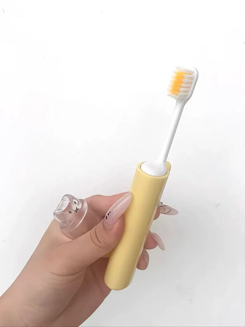 All-in-one travel folding toothbrush