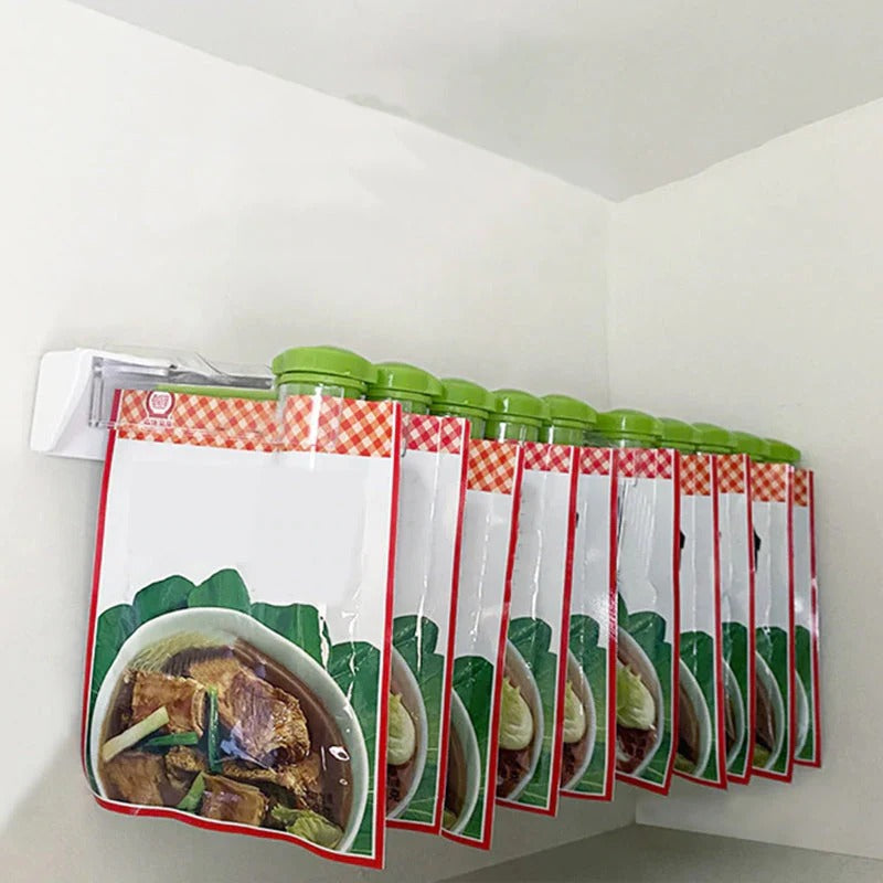 Wall-Mounted Spice Rack, Multi-Hole Seasoning Dispenser, Kitchen Space-Saving Herb Organizer